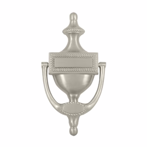 Deltana Victorian Rope Door Knocker, Satin Nickel