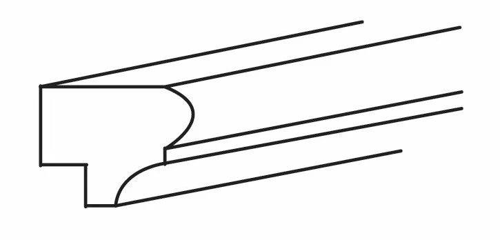 Light Rail Molding 1-1/2 W X 96 H X 1-1/8 Th – Doric by TA Cabinetry