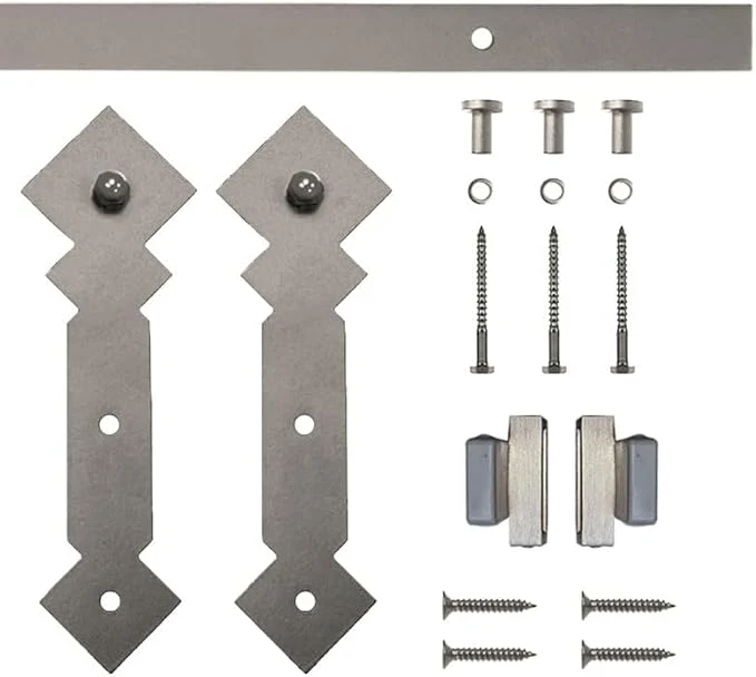 Furniture Barn Door Double Diamond Rolling Single Door Kit, 60″