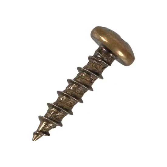 #6 Screw Pan Head #2 Phillips Coarse Thread 5/8″ Length Antique Brass, Multiples of 100