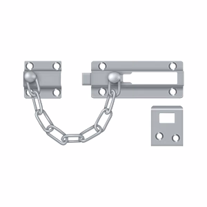 Deltana Door Guard Chain Doorbolt, Brushed Chrome