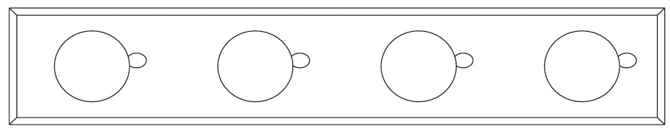 Light Bar 4 lights 24 W – Regal Oak by Horning