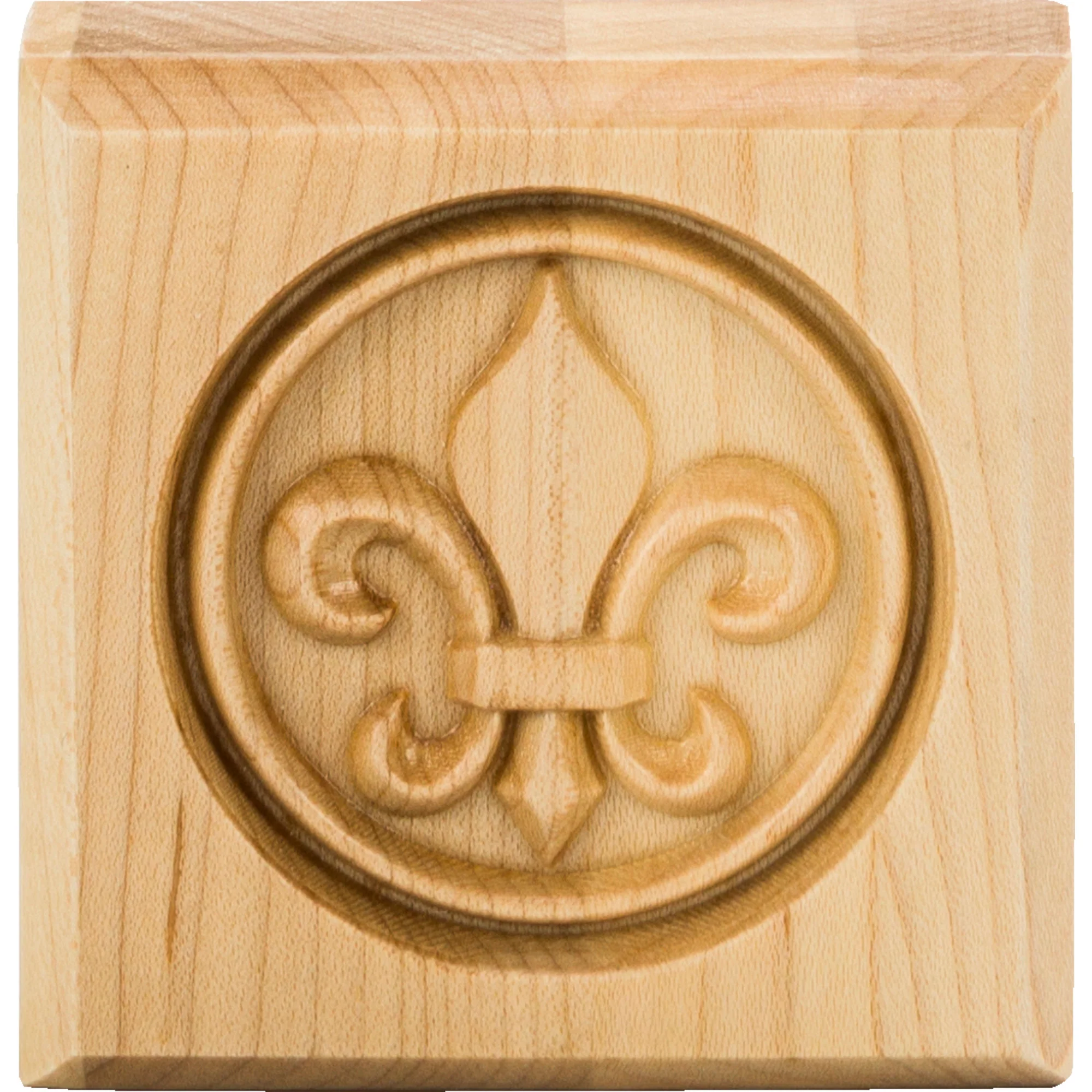 Hardware Resources Fleur-de-lis Rosette Oak 3″ Length