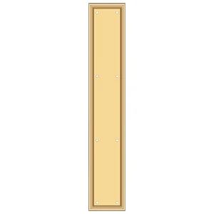 Deltana Framed Push Plate Heavy Duty, PVD, 3-1/2” x 20”