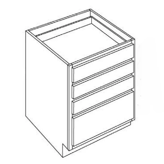 4 Drawer Base Cabinet 15 W X 34-1/2 H X 24 D – Rushmore Paint by Legend