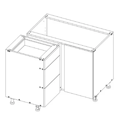 Blind Base 36 W X 34-1/2 H X 24 D – Standard Series by Open Air Cabinets