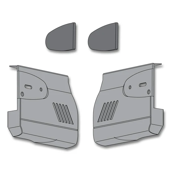 Blum Aventos Hk Top Cover Cap Set, Light Gray