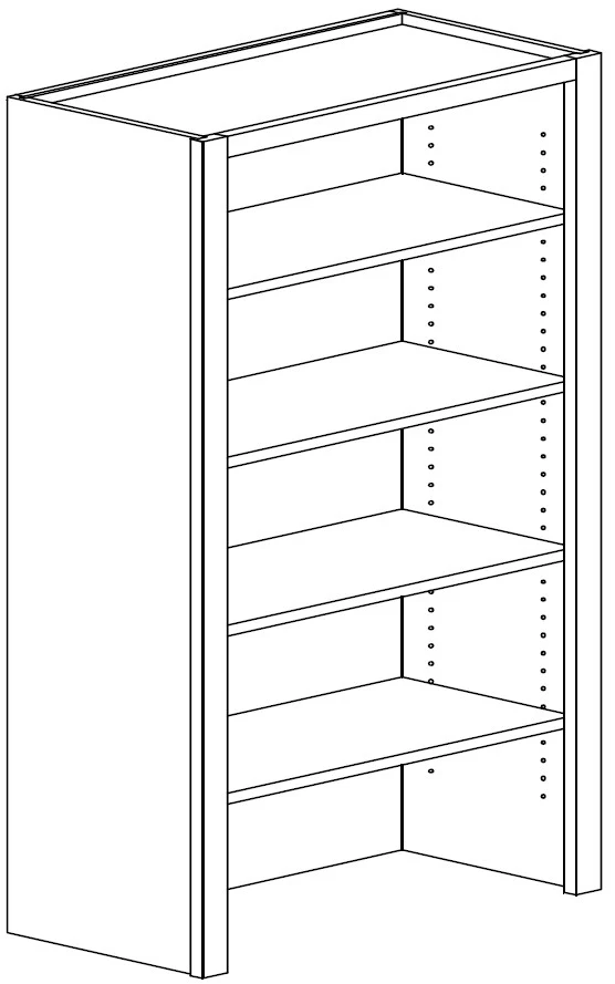 Desktop Bookcase 24 W X 57 H X 12 D – Teton Paint by Legend