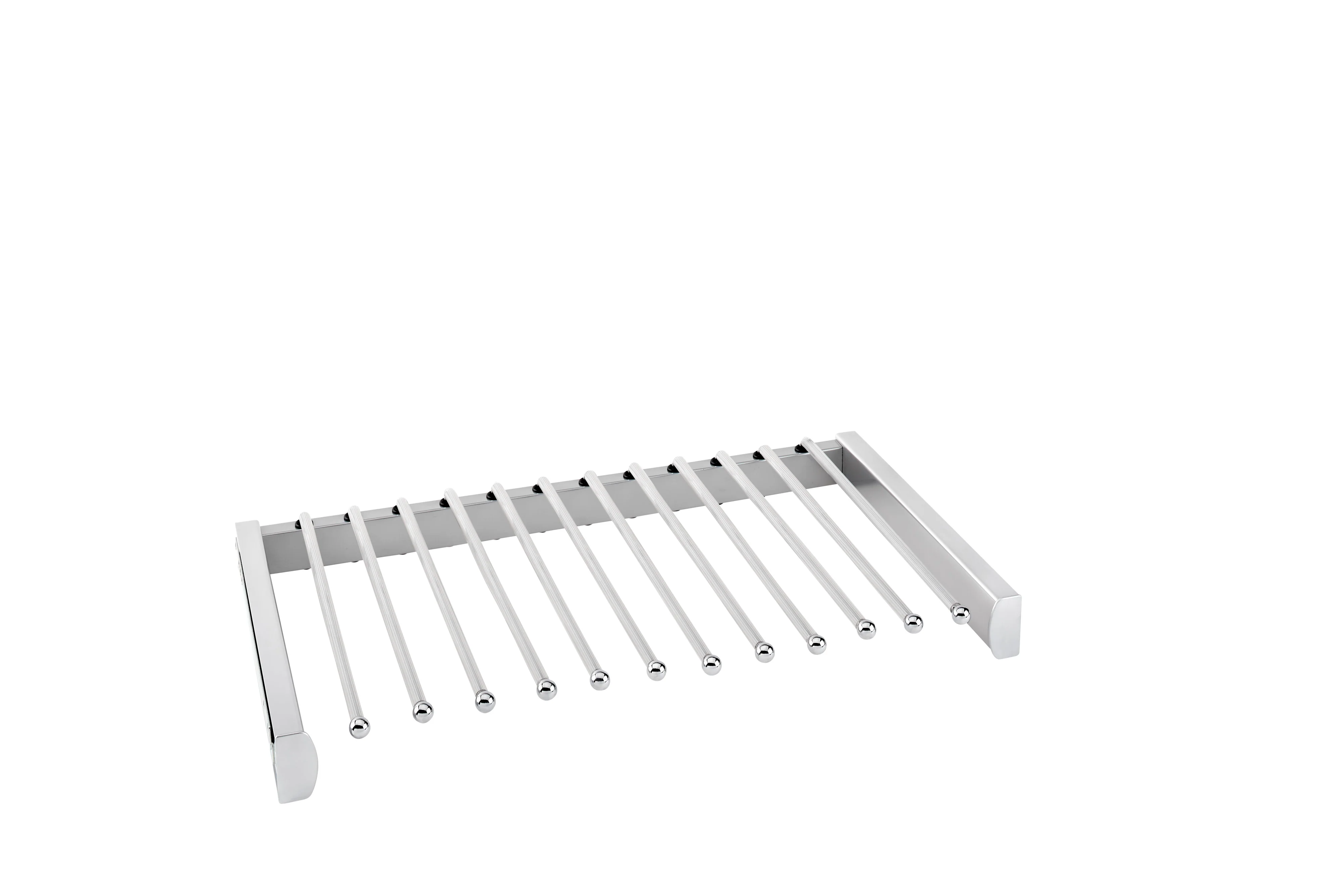 Rev-a-shelf Elite Pullout Pants Rack With Soft-Close Slides Satin Chrome 24″ Length