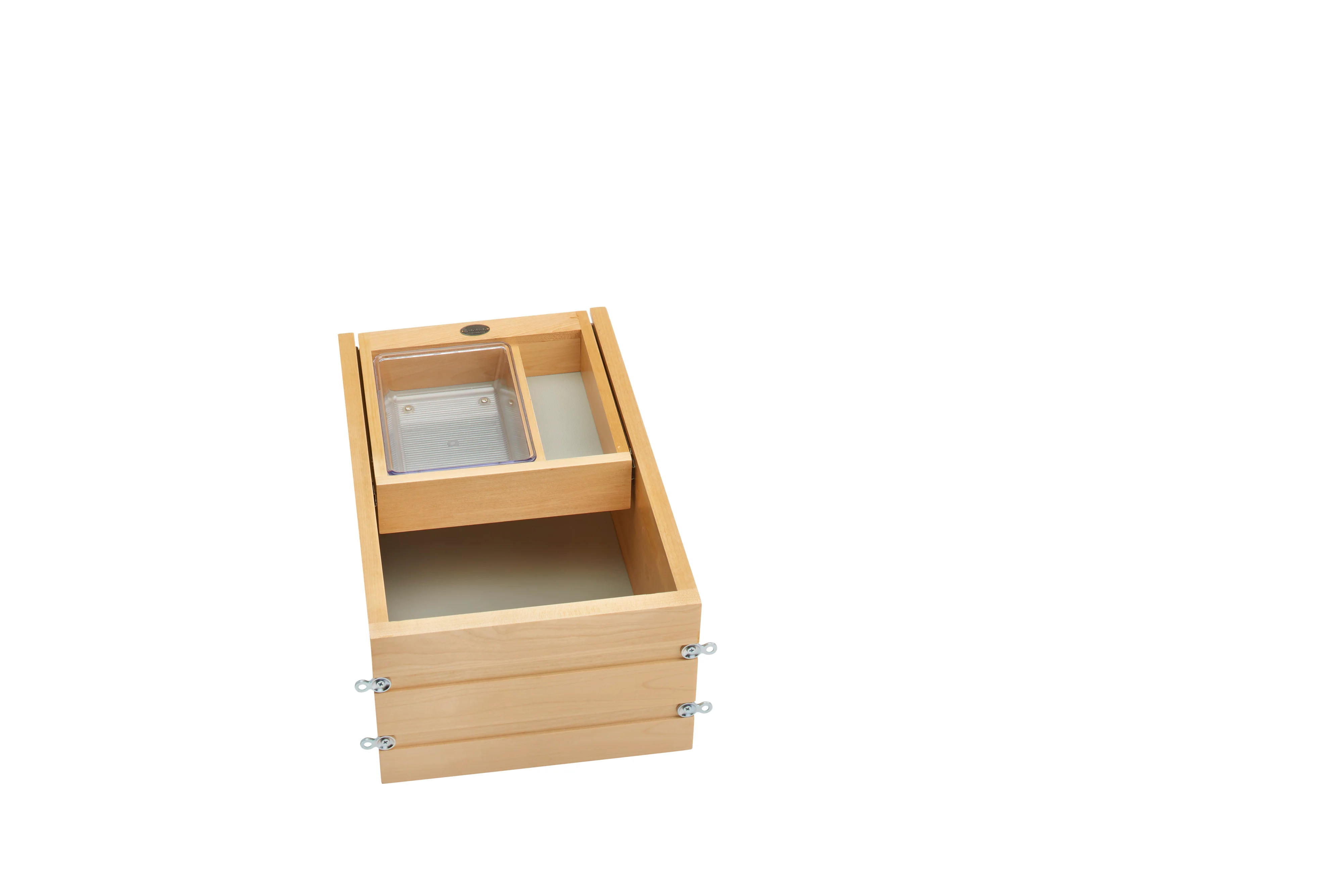 Rev-a-shelf Natural Maple Half Tiered Vanity Drawer Organizer For Faceframe Cabinets