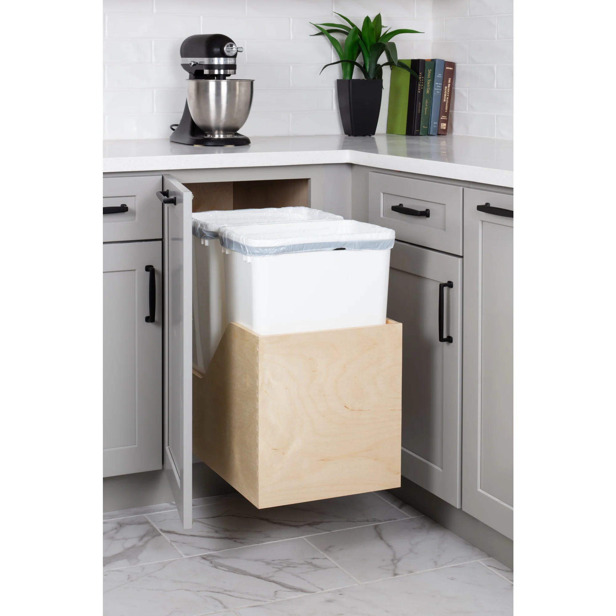 Hardware Resources Bottom Mount Pullout Waste Container System