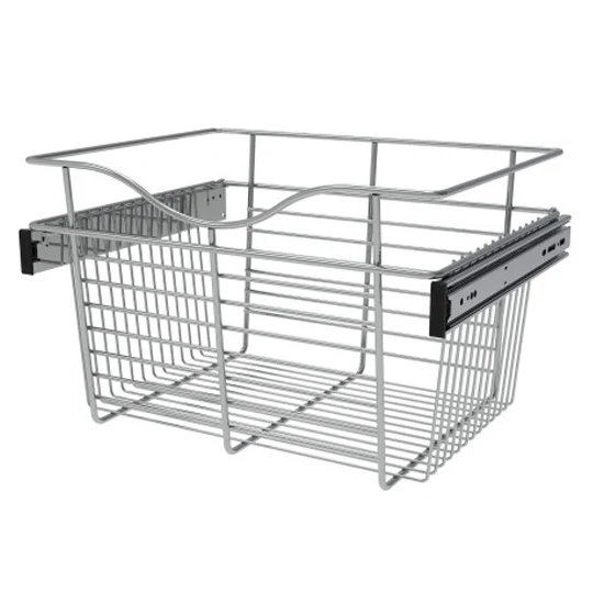 Rev-a-shelf Pull-Out Closet Baskets 18″ Wide Chrome Wire 14″ Depth 11″ Height