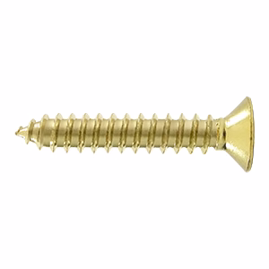 Deltana #12 Solid Brass Wood Screw 1-1/4″ Length Polished Brass