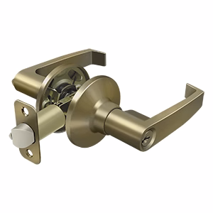 Deltana Linstead Lever Non-Handed, Antique Brass, Entry