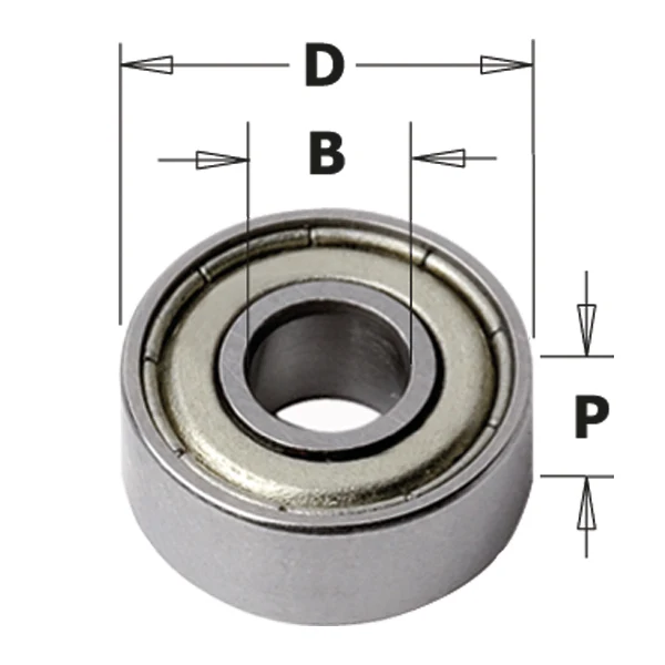 CMT Bearing 7/8″ Diameter 1/2″ Bore Diameter 7 mm Plate Thickness
