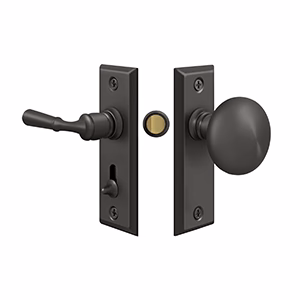 Deltana Storm Door Latch Rectangular Tubular Lock, Oil Rubbed Bronze