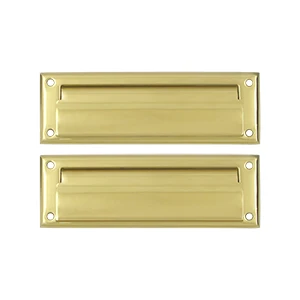 Deltana Mail Slot 8-7/8″ With Back Plate, Polished Brass
