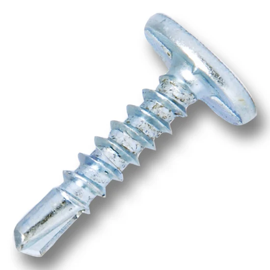 #10 Power Head Sheet Metal Screws Square Drive With Nibs Zinc Finish