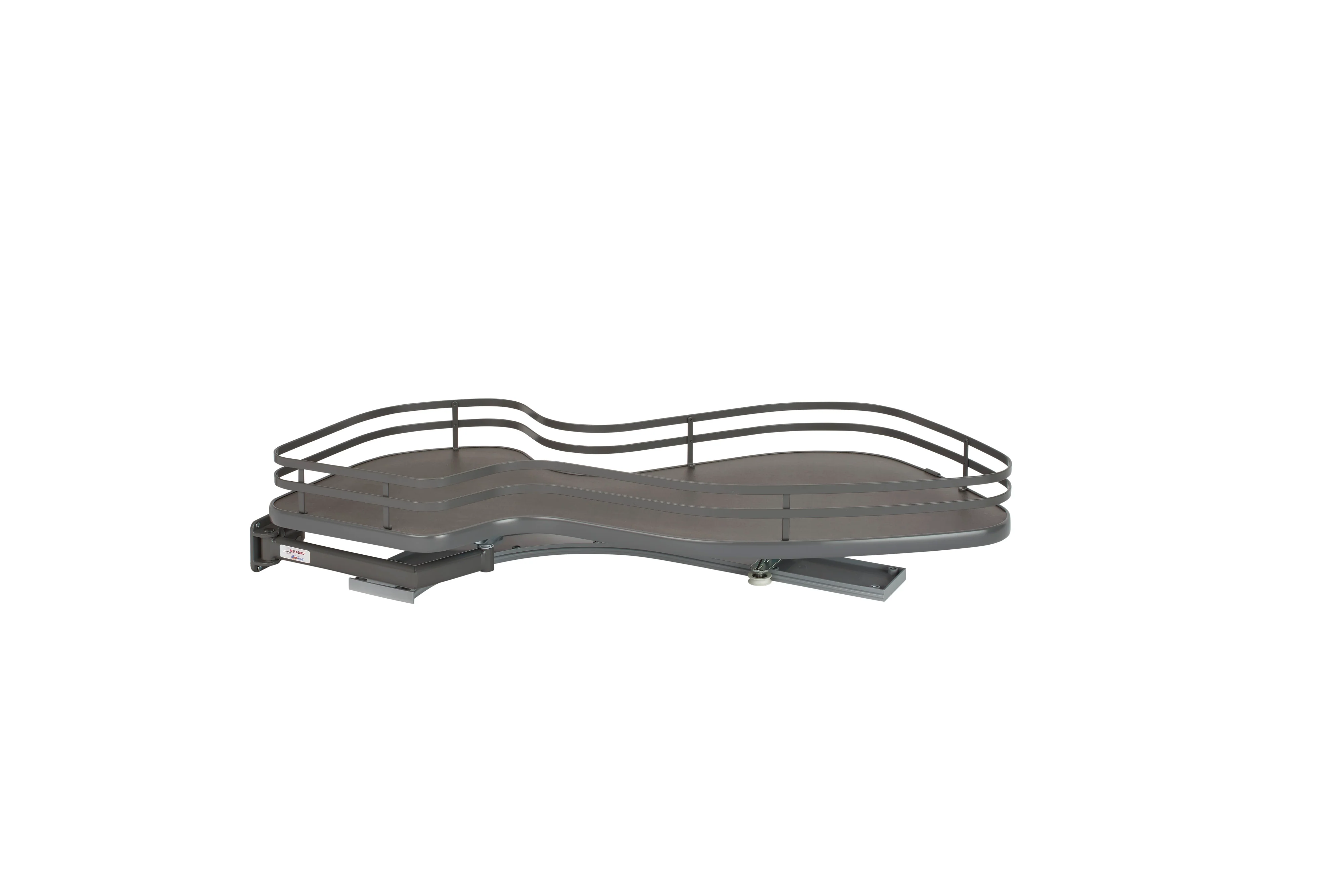 Rev-a-shelf Single-Tier Organizer For Blind Corner Cabinet 15″ Wide Opening Left Opening Orion Gray