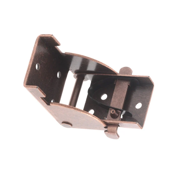 Folding Table Leg Bracket, Unhanded, 1-1/2″ Width x 2-1/2″Height, Steel, Bronze Plated