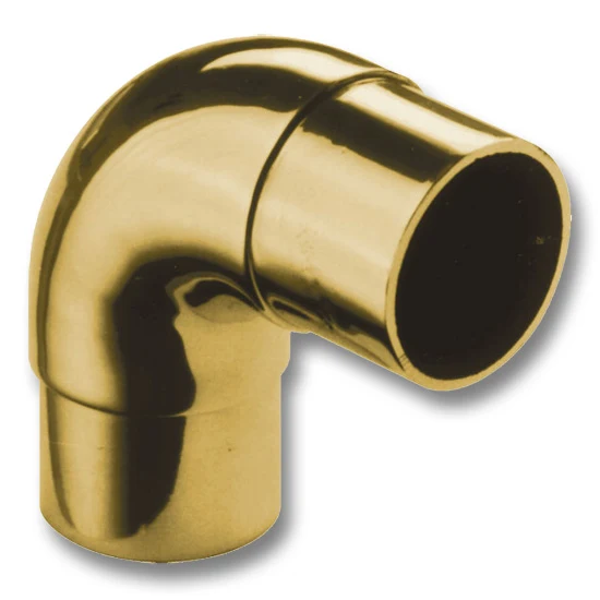 Flush Radius Elbow for 1" Tubing Polished Brass