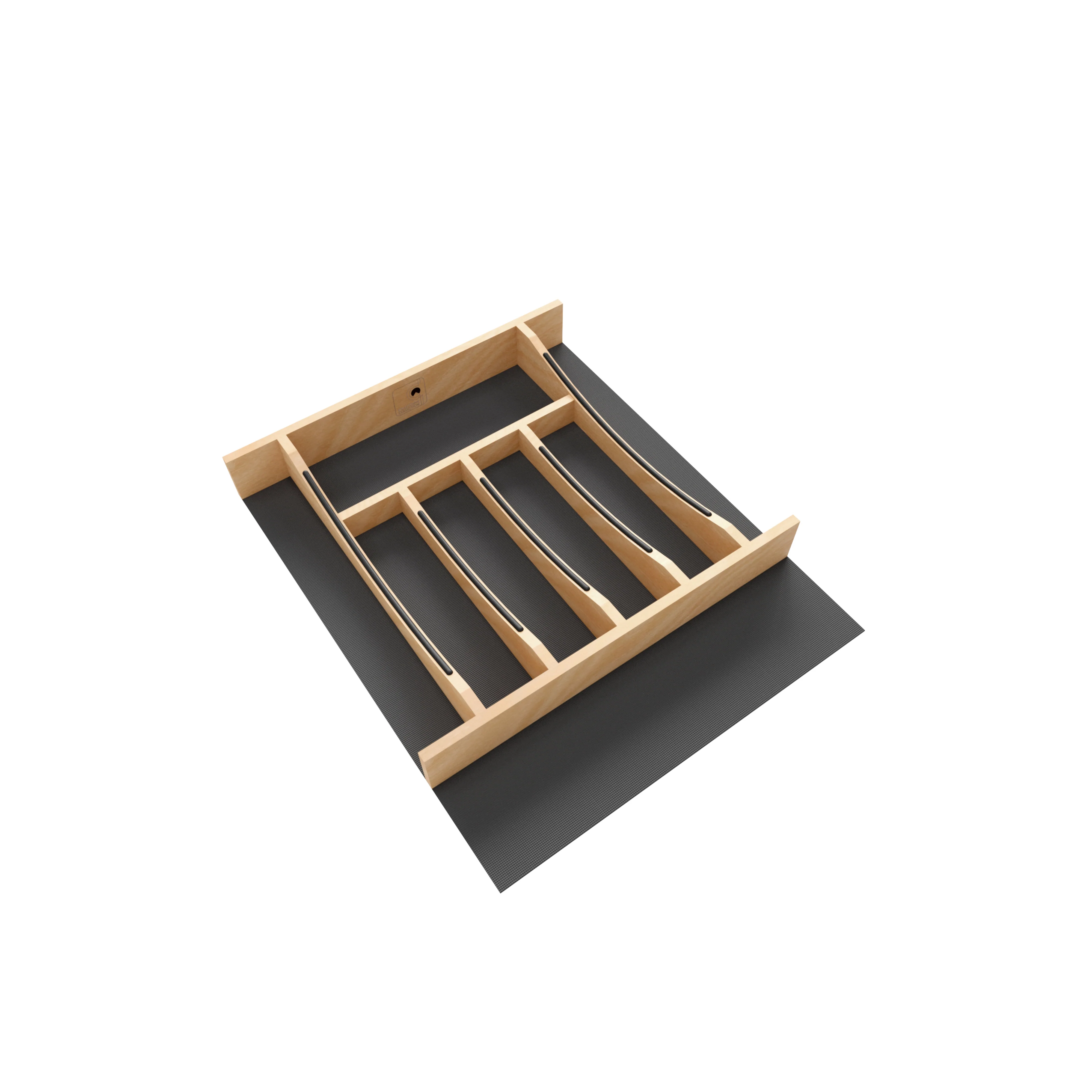 Craftsman Collection Solid Maple Cutlery Drawer Insert w/ Black Accents, 21″ Maple