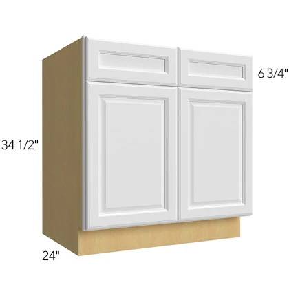 Farm Sink Base 30 W X 34-1/2 H X 24 D (Center MDF panel – cut on site) – Hallmark Frost by Fabuwood