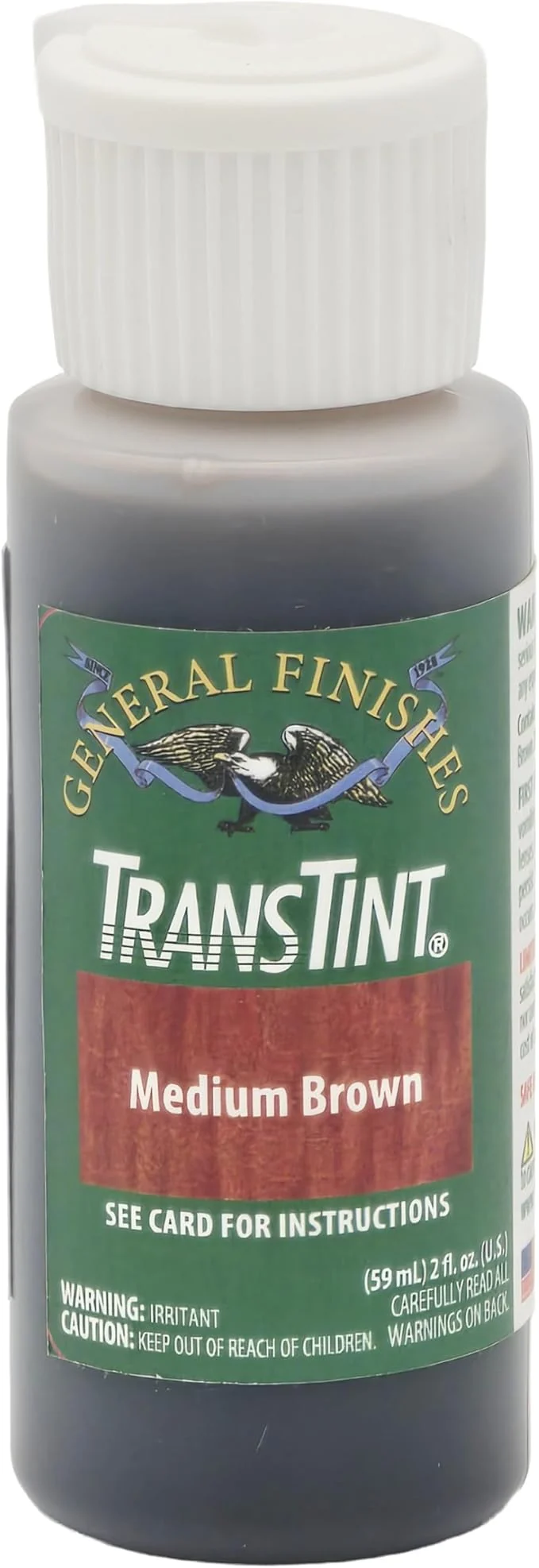 General Finishes Transtint, Medium Brown, 2oz