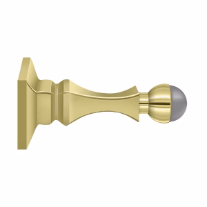 Deltana Baseboard Door Bumper Solid Brass, Polished Brass, 3-1/2″