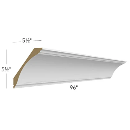 Crown X-Large Traditional Cove Moulding 5-1/2 H X 5-1/2 D X96 L- Fusion by Fabuwood