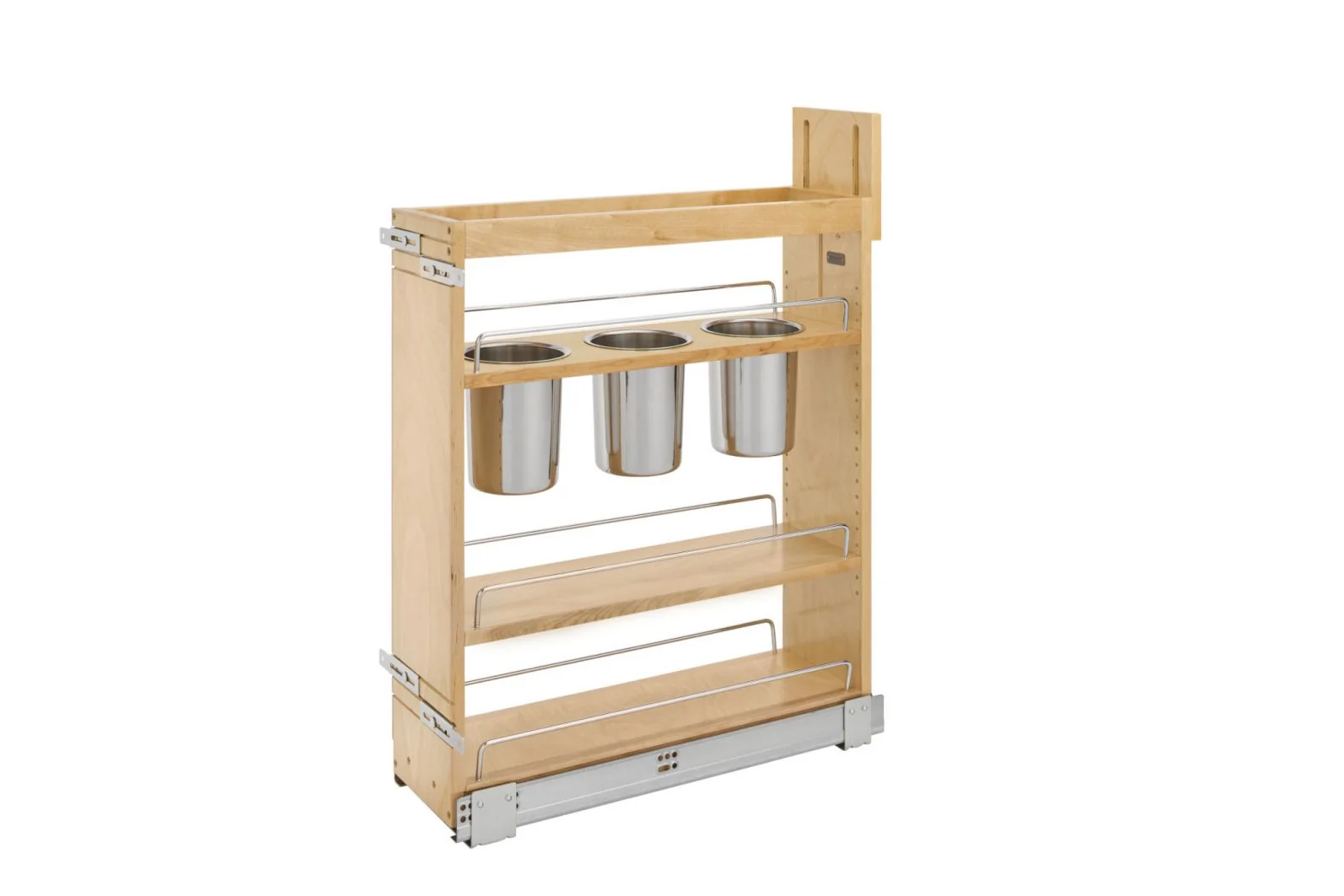 Rev-a-shelf Base Utensil Bin Pullout Organizer Natural Maple
