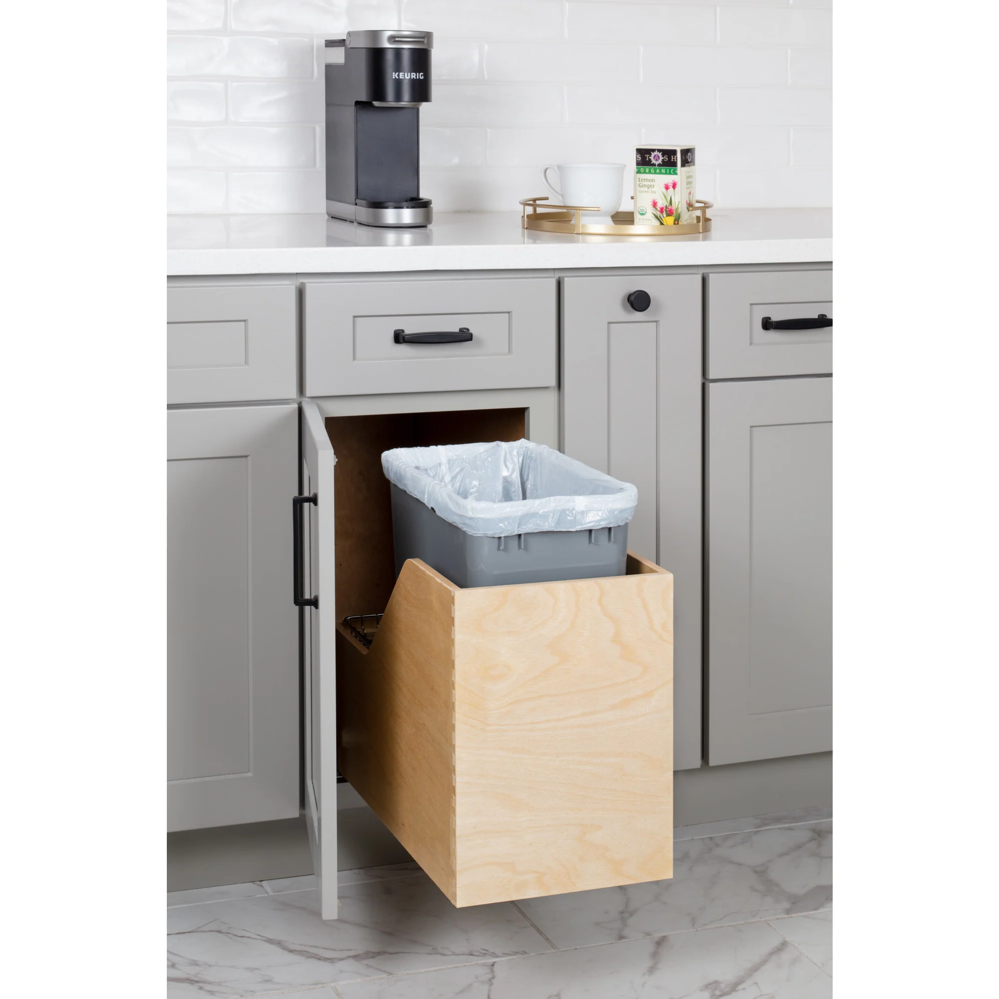 Hardware Resources Bottom Mount Pullout Waste Container System