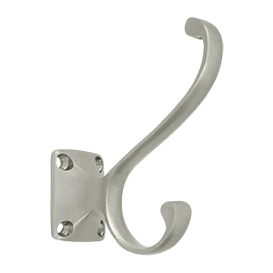 Deltana Heavy Duty Coat Hat Hook, Satin Nickel