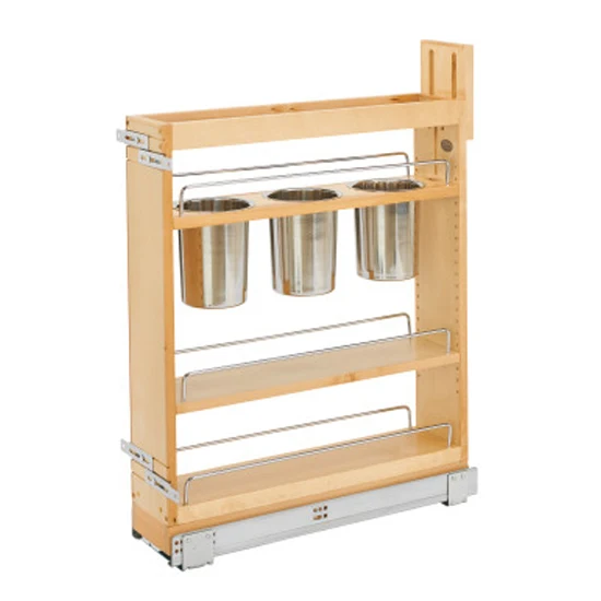 Rev-a-shelf Base Utensil Bin Pullout Organizer Natural Maple
