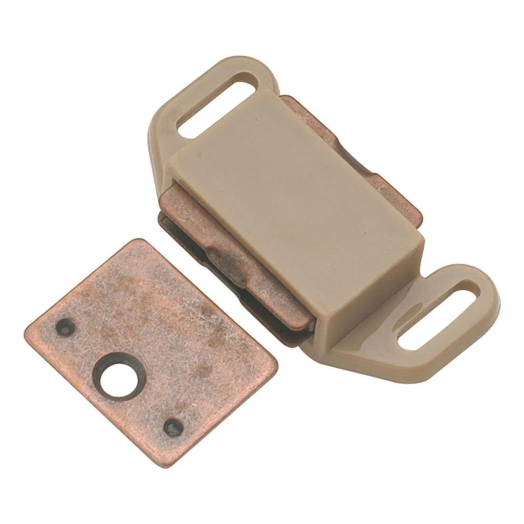 Hickory Hardware Plastic Magnetic Catch Tan 1-5/8″ Center-to-Center