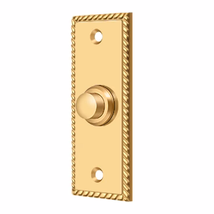 Deltana Bell Button Rectangular Dimensions 3-1/3″ x 1-1/3″ PVD Rope Style