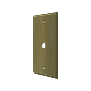 Deltana Switch Plate Cable Cover Plate, Antique Brass