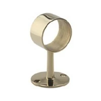 Flush Center Short Rail Post for 1" Tubing Polished Brass