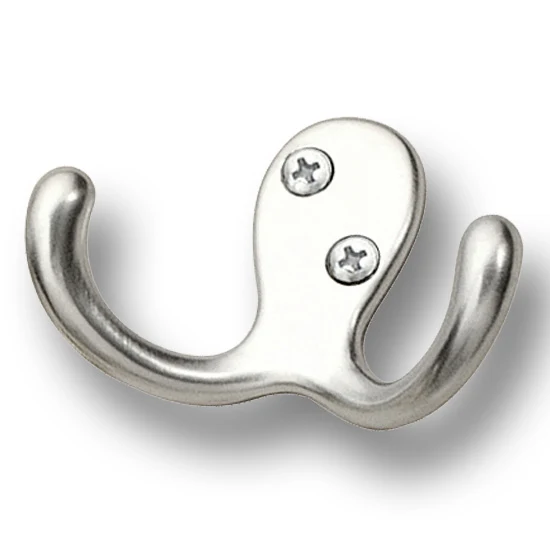 Hickory Hardware Hook Zinc Satin Chrome 3/8″ Center to Center