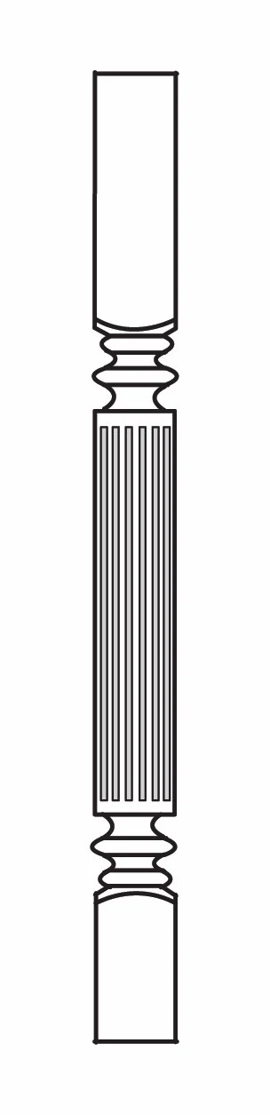 Contemporary Turnpost 3 W X 34-1/2 H X 3 D – Dover Oak by JSI