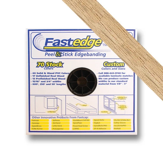 Fastedge Pre Finished Wood PSA Roll, 250 foot, 15/16″
