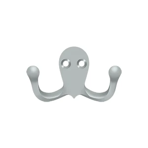 Deltana Double Hook, Brushed Chrome