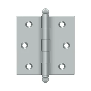 Deltana 2-1/2″ x 2-1/2″ Hinge With Ball Tips, Brushed Chrome