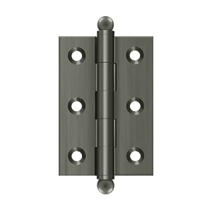 Deltana 2.5″ x 1.7″ Hinge With Ball Tips, Antique Nickel