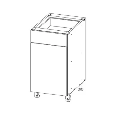 Base 12 W X 34-1/2 H X 18 D – Standard Series by Open Air Cabinets (2 Pull-Outs)