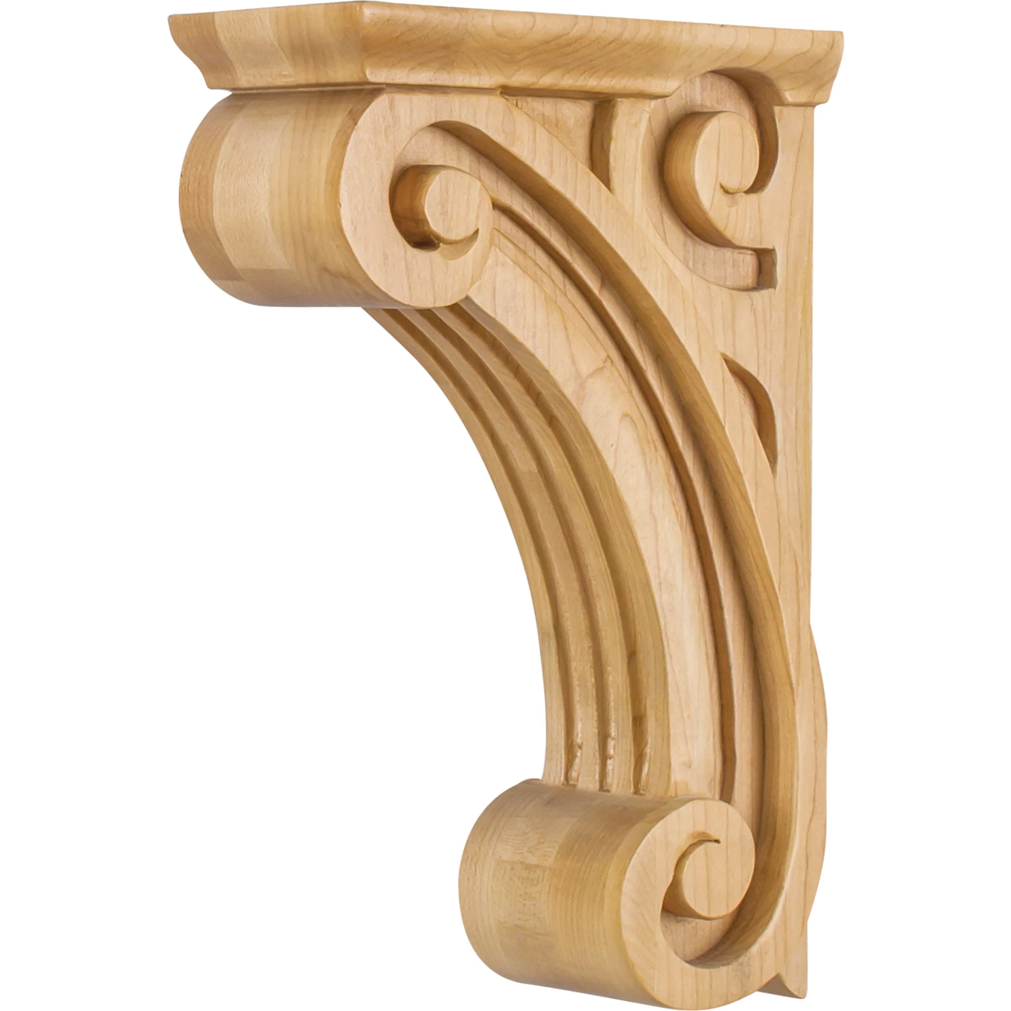 3″ Open Space Fluted Corbel Rubberwood 10″ Length