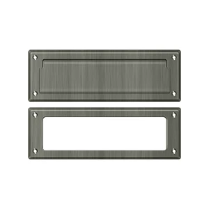 Deltana Mail Slot 8-7/8″ With Interior Frame, Antique Nickel