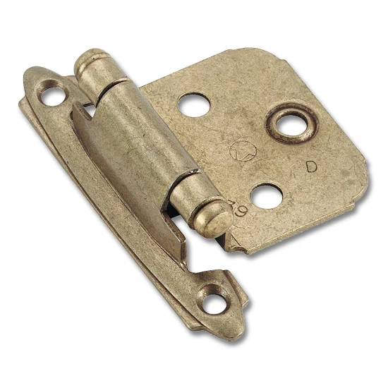 Amerock Self-Closing Hinge Variable Overlay Face Mount, Burnished Brass