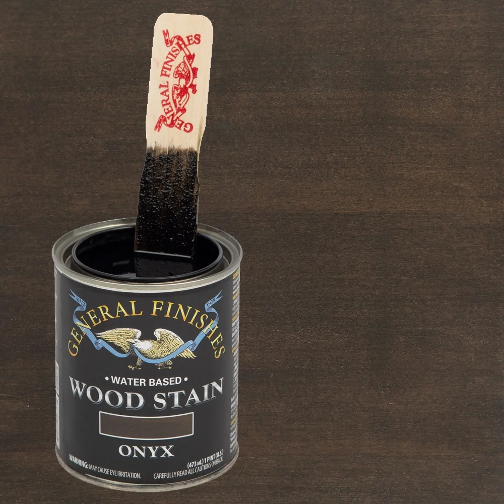 General Finishes Water Based Wood Stains, Onyx, Pint