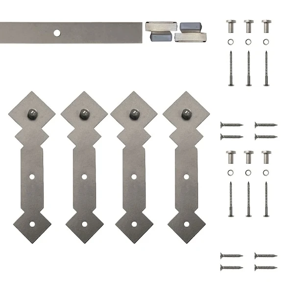 Furniture Barn Door Double Diamond Rolling Double Door Kit, No, 48″